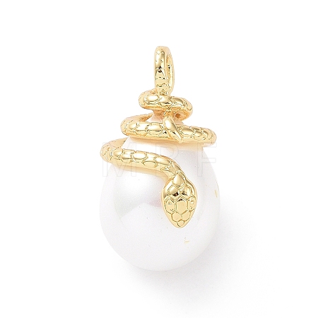 Shell Pearl Pendants X-KK-C004-09G-1