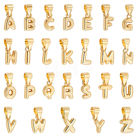 26Pcs 26 Styles Brass Charms KK-GA0002-56-1