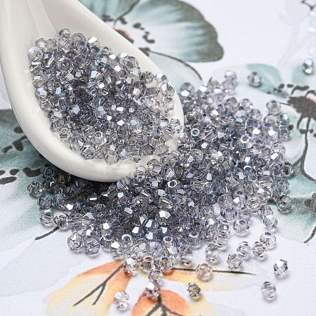 Transparent Electroplate Glass Beads EGLA-M030-02A-PL01-1