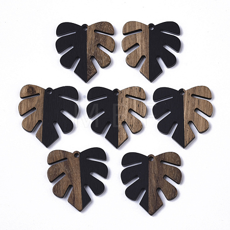 Resin & Walnut Wood Pendants X-RESI-S358-24J-1