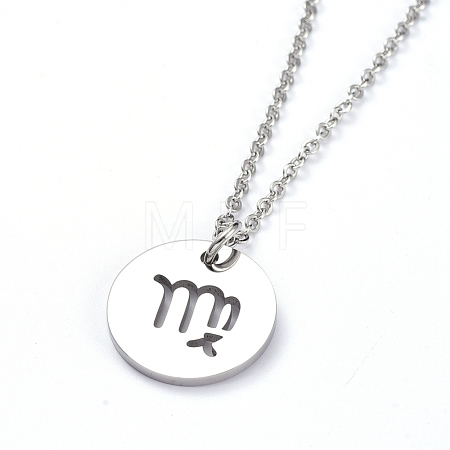 Non-Tarnish 304 Stainless Steel Pendant Necklaces NJEW-E147-12P-1