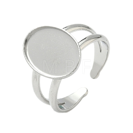 304 Stainless Steel Cuff Rings Components STAS-Z138-02P-02-1