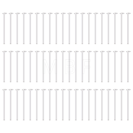 60Pcs 925 Sterling Silver Flat Head Pins STER-BC0002-17C-1