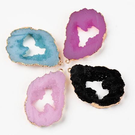 Druzy Resin Big Pendants RESI-R428-020-1