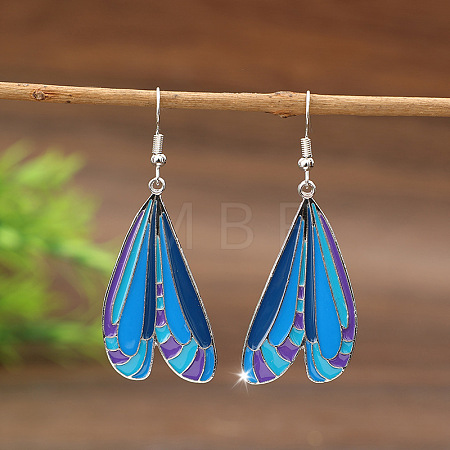 Alloy Enamel Dangle Earrings WG3C029-02-1