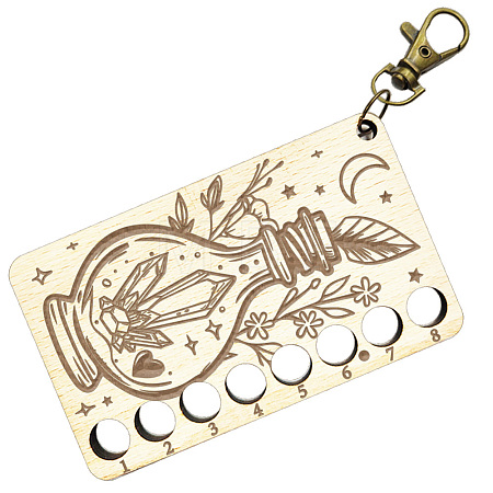  8-Position Wood Embroidery Thread Storage Trays TOOL-WH0056-024-1