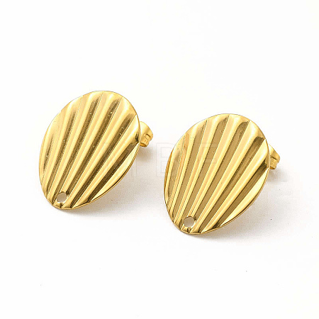 304 Stainless Steel Stud Earring Findings STAS-M305-21G-1