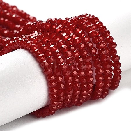 Baking Paint Imitation Jade Glass Bead Strands DGLA-A034-J2MM-A29-1