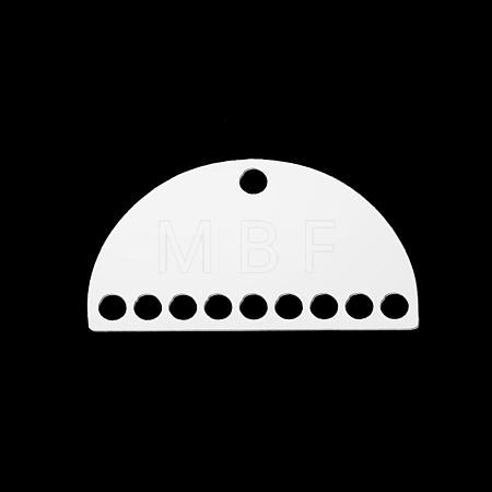 Tarnish Resistant 201 Stainless Steel Chandelier Component Links STAS-S105-LA389-1-1
