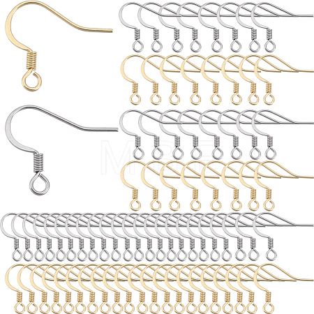 200Pcs 2 Styles 304 Stainless Steel French Hooks with Coil STAS-SC0006-78-1