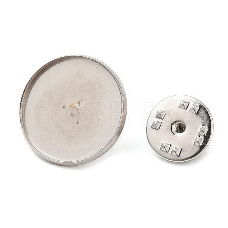 Non-Tarnish 304 Stainless Steel Brooch Findings STAS-R123-17C-P-1