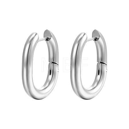 Non-Tarnish 304 Stainless Steel Hoop Earrings PW-WG61766-02-1