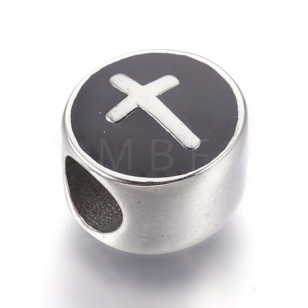 304 Stainless Steel European Beads STAS-E454-46AS-1