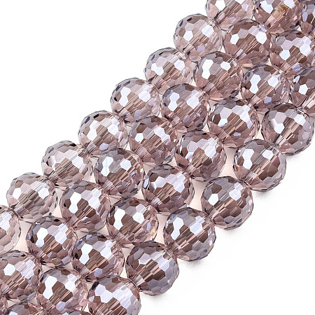 Electroplate Transparent Glass Beads Strands LS-EGLA-N002-46-H04-1
