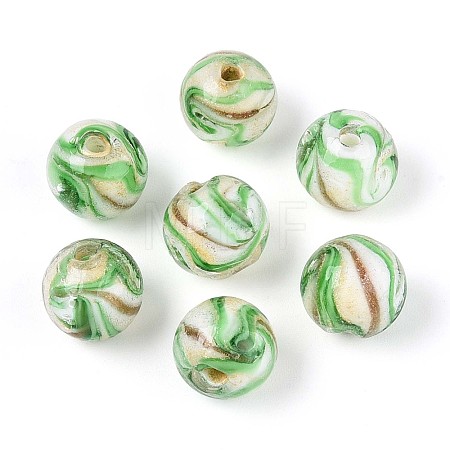 Handmade Gold Sand Lampwork Beads LAMP-T024-11D-1