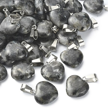 Natural Larvikite Pendants G-Q371-14-1