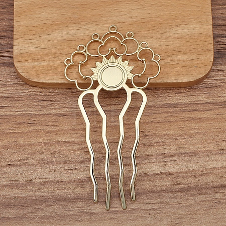 Alloy Hair Comb Findings PW-WGF914F-04-1