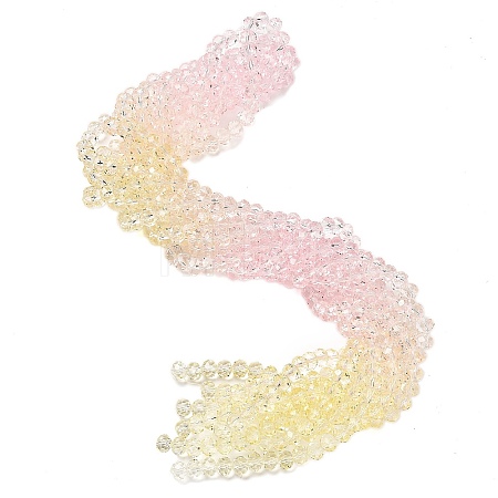 Transparent Painted Glass Beads Strands DGLA-A034-T8mm-A25-1