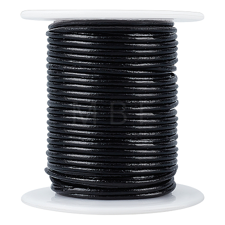 20M Round Cowhide Leather Cord WL-WH0015-01B-02-1