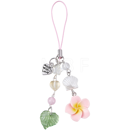 1Pc Alloy Polyester Mobile Straps AJEW-BM0001-22B-1