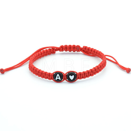 Resin Beads Braided Bead Bracelets FS-WG108B7-01-1