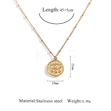 304 Stainless Steel Pendant Necklaces WGFEF8E-01-1