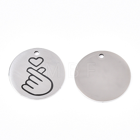 Non-Tarnish 201 Stainless Steel Pendants STAS-T064-38P-29-1