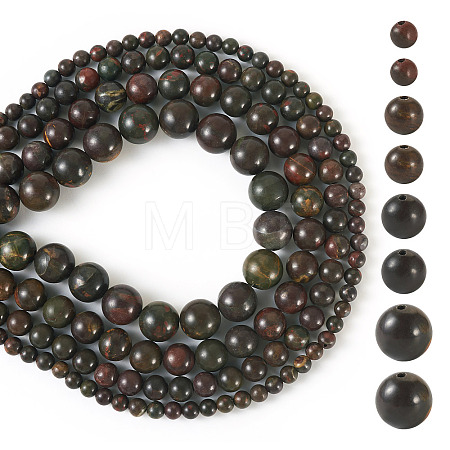 4 Strands 4 Styles Natural Polychrome Jasper & Picasso Stone & Picasso Jasper Bead Strands G-TA0002-16-1