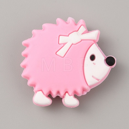 Hedgehog Food Grade Eco-Friendly Silicone Beads SIL-WH0006-17A-1