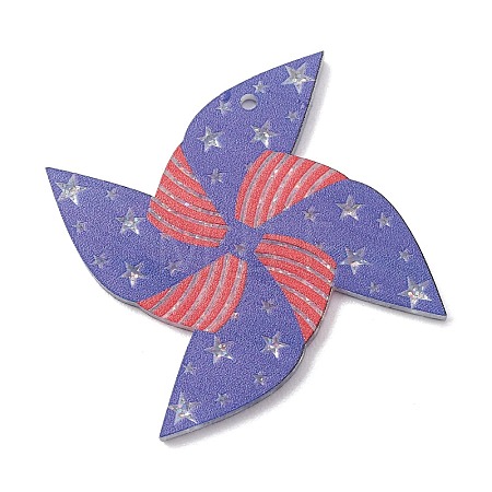 Independence Day Printed Transparent Acrylic Pendants OACR-B055-02F-1