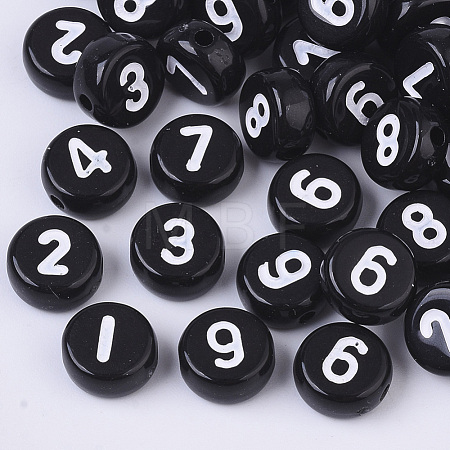 Opaque Acrylic Beads X-SACR-R243-01-1