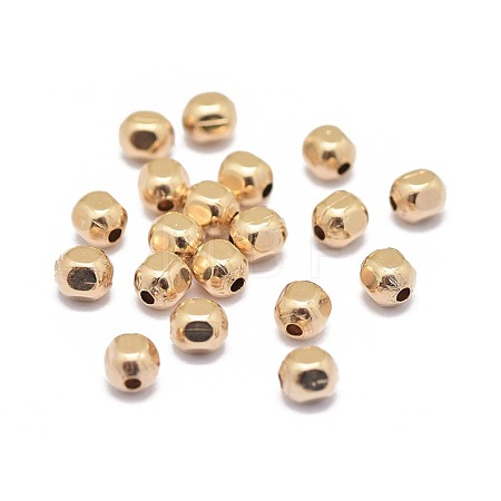 Yellow Gold Filled Beads KK-L183-035B-1
