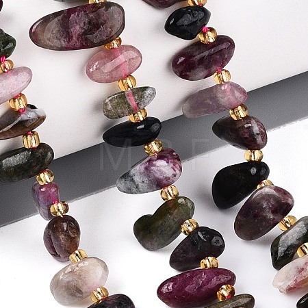 Natural Multicolor Tourmaline Beads Strands G-Z091-A45-1
