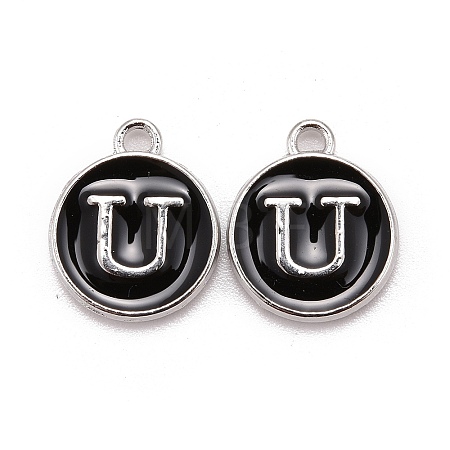 Platinum Plated Alloy Charms LS-ENAM-S118-02U-P-1