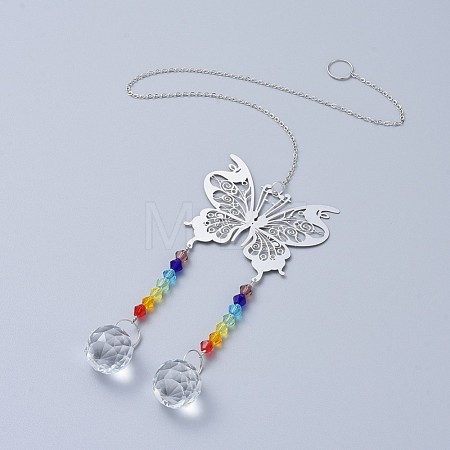 Crystals Chandelier Suncatchers Prisms Chakra Hanging Pendant AJEW-I040-10P-1