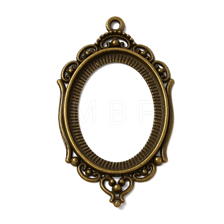 Zinc Alloy Pendant Cabochon Settings FIND-WH050-70AB-1
