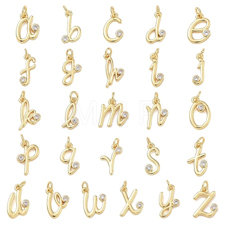 Brass Micro Pave Cubic Zirconia Charms KK-D289-66G-1