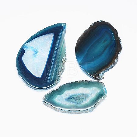 Natural Agate Slices Big Pendants G-E022-5-1