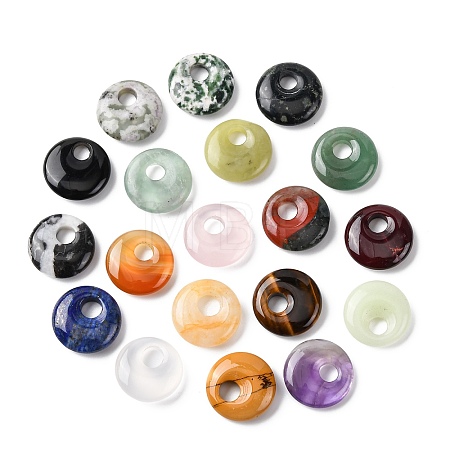 Natural Mixed Gemstone Pendants G-H331-02-1