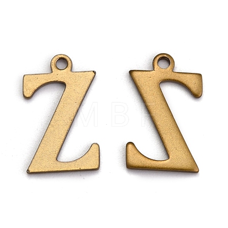 304 Stainless Steel Alphabet Charms STAS-H122-Z-AB-1