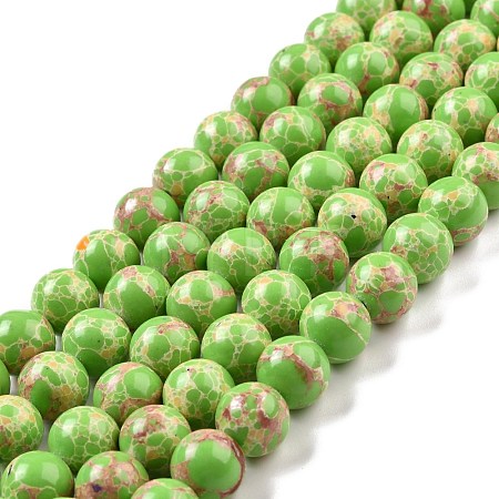 Synthetic Imperial Jasper Beads Strands G-E568-01C-01-1