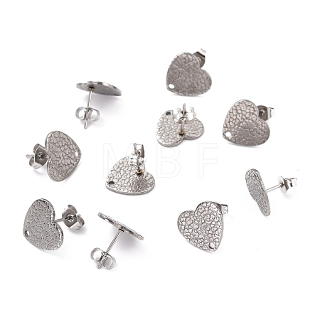 Non-Tarnish 304 Stainless Steel Stud Earring Findings STAS-I183-08B-P-1