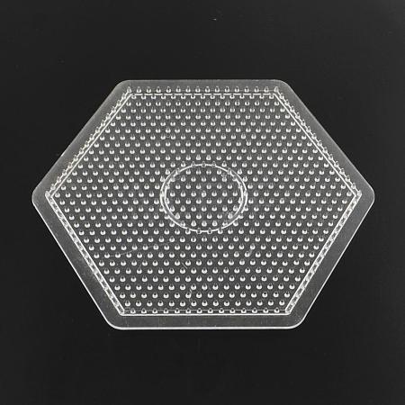 Hexagon ABC Plastic Pegboards used for 5x5mm DIY Fuse Beads DIY-Q009-53-1