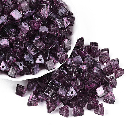 Picasso Transparent Glass Beads SEED-Q039-02I-1
