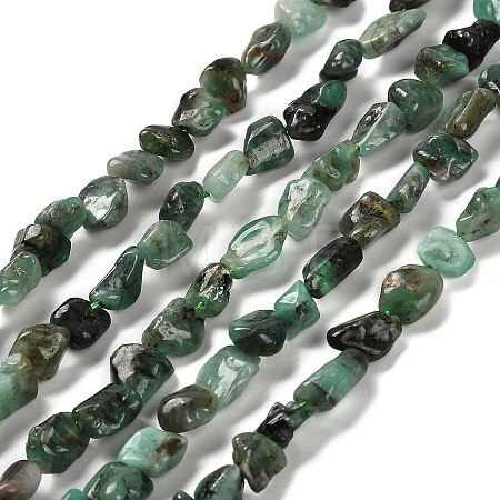 Natural Emerald Beads Strands G-P497-01E-15-1