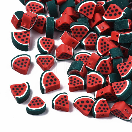 Handmade Polymer Clay Beads X-CLAY-R069-01J-1