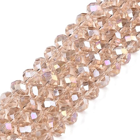 Electroplate Glass Beads Strands EGLA-A044-T8mm-B20-1