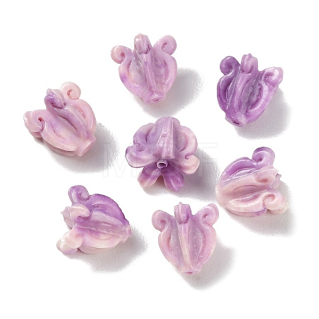Synthetic Coral Carved Beads BSHE-P034-01B-1