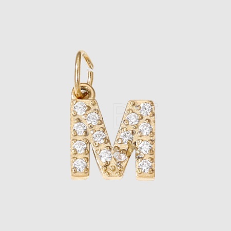 Stainless Steel Cubic Zirconia Pendants with Jump Rings X-FIND-PW0024-08M-1