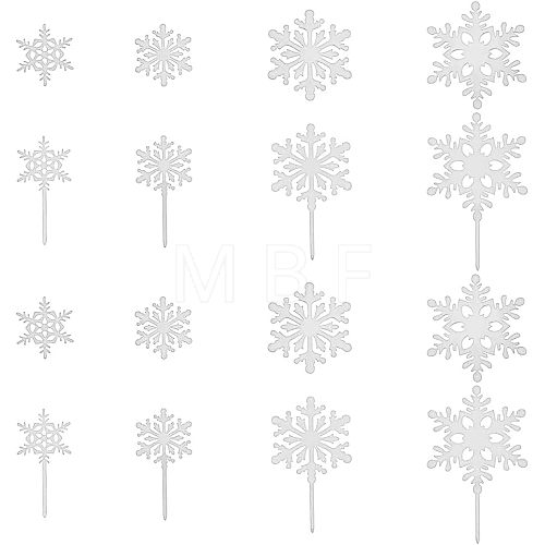 SUPERFINDINGS 8 Sets 2 Style Acrylic Mirror Cake Toppers DIY-FH0004-90B-1